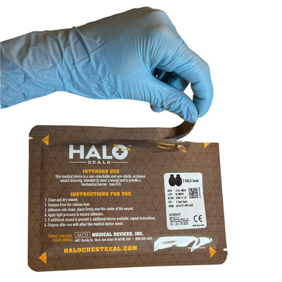 Halo Chest Seal, being open