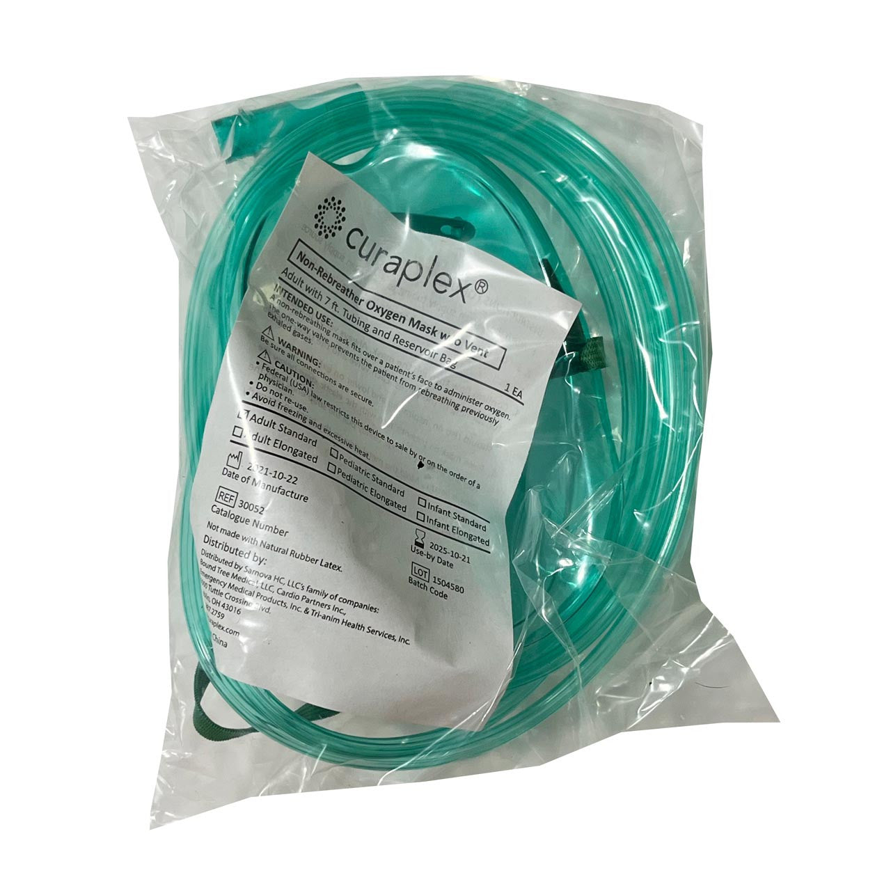 Adult Total Non-Rebreather O2 Mask, packaged
