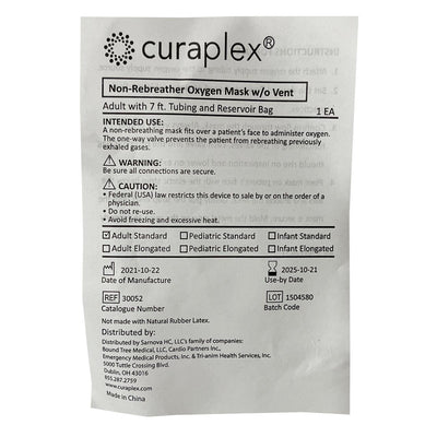 Adult Total Non-Rebreather O2 Mask, insert sheet