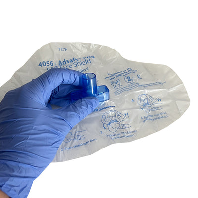 CPR Face Shield, showing valve
