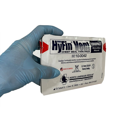 Hyfin Vented Chest Seal in hand