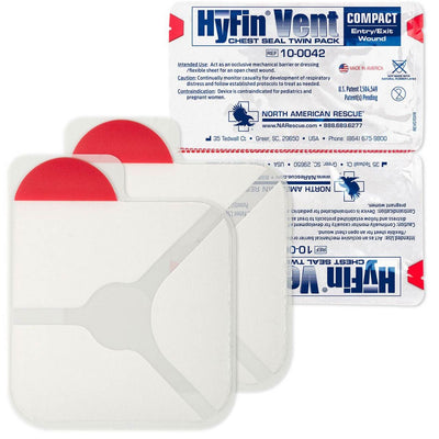 Hyfin Vented Chest Seal by North American Rescue NAR, 2 pack