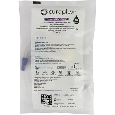 Needleless IV Admin Set, front of packaging 