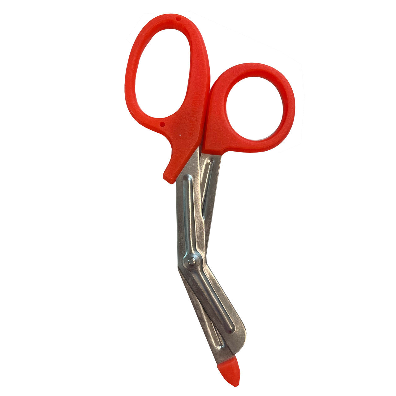 Orange Handled Shears, closed pointing down left