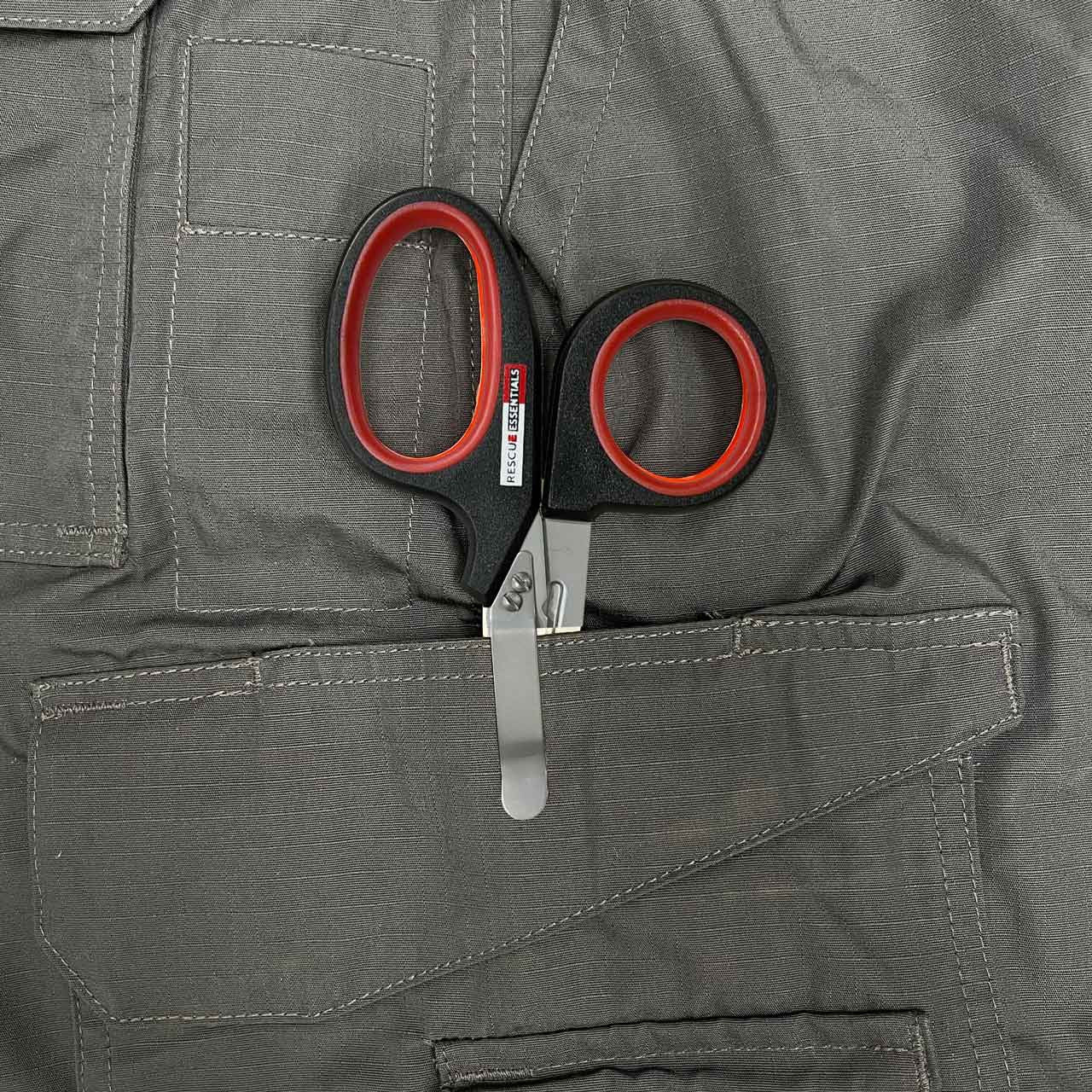 Red Thin Line Shears, In pocket