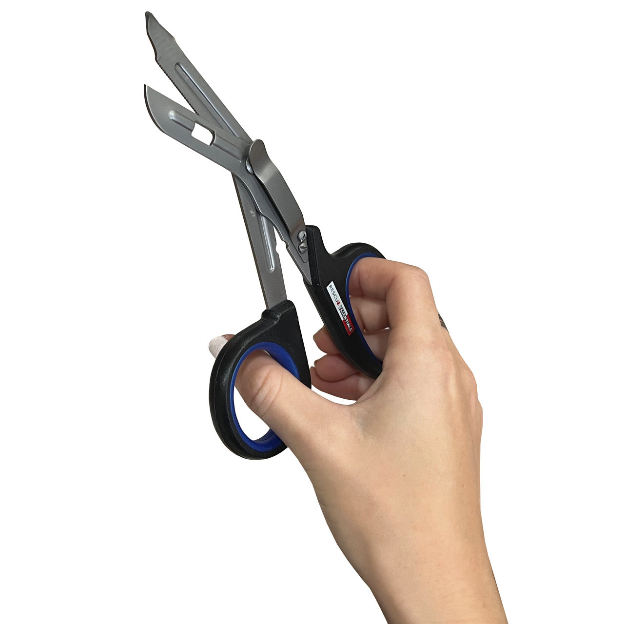 Blue Thin Line Shears, In use