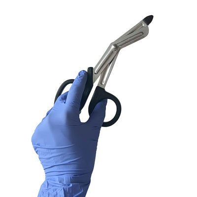 Left Handed 7.5" EMT Shears, Black - in hand