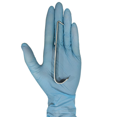 TMA Tracheal Hook, in hand showing size