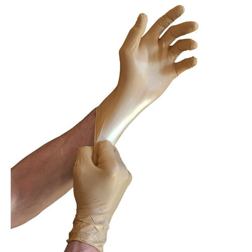 Nitrile Gloves, being put on