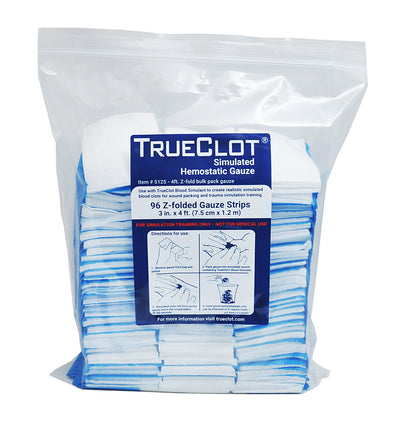TrueClot® Simulated Hemostatic Gauze, 96 bulk pack