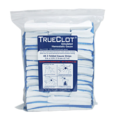 TrueClot® Simulated Hemostatic Gauze, 48 bulk pack