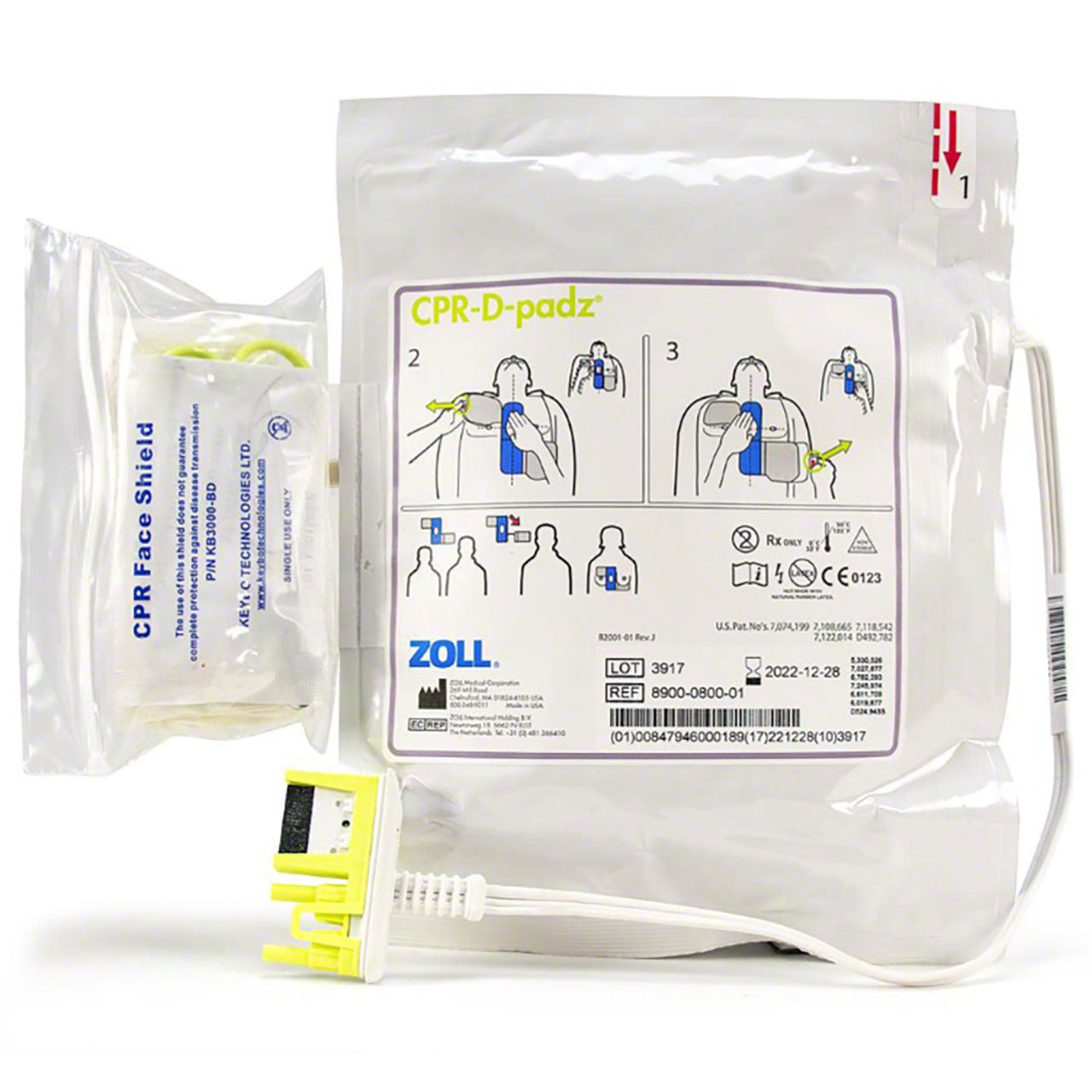 ZOLL Replacement CPR-D-Padz, packaged