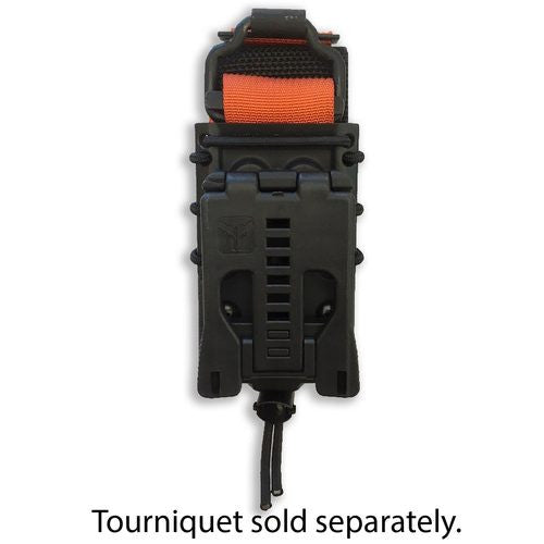 Black Universal Tourniquet Holder, with tourniquet (tourniquet sold separately)
