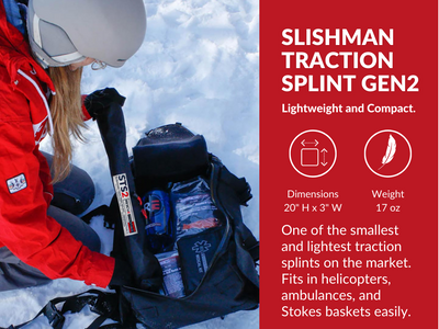 The Slishman Traction Splint (STS) Gen2  info graphic