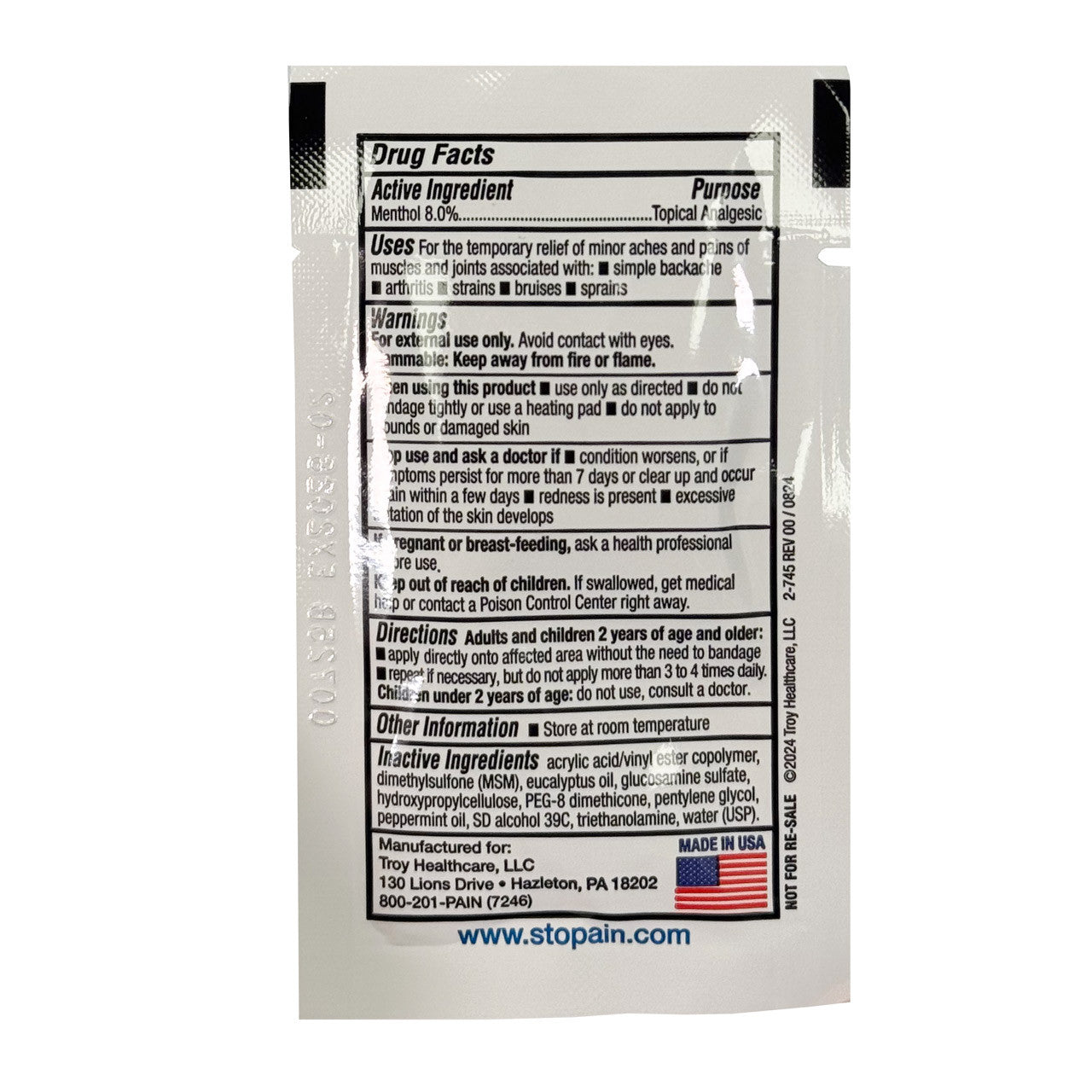 Extra Strength Pain Relieving Gel, Box 100