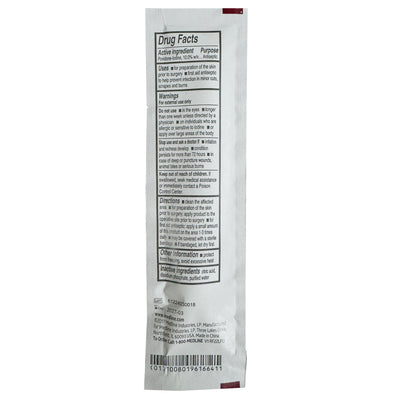 Povidone Iodine Swab Sticks, back