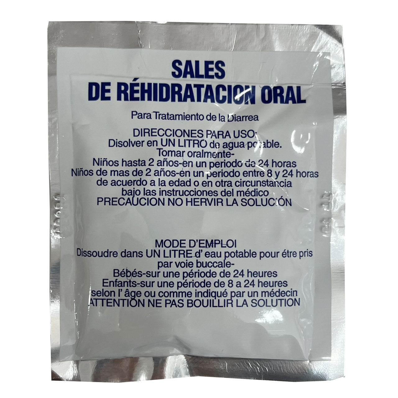 Jianas Brothers Oral Rehydration Salts in package, back