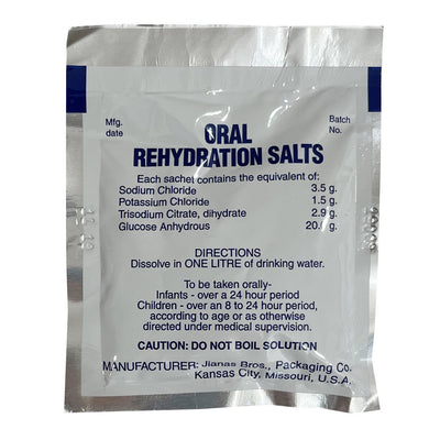 Jianas Brothers Oral Rehydration Salts in package, front