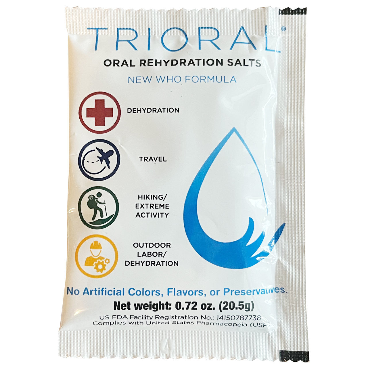 Oral Rehydration Salts, front of packaging