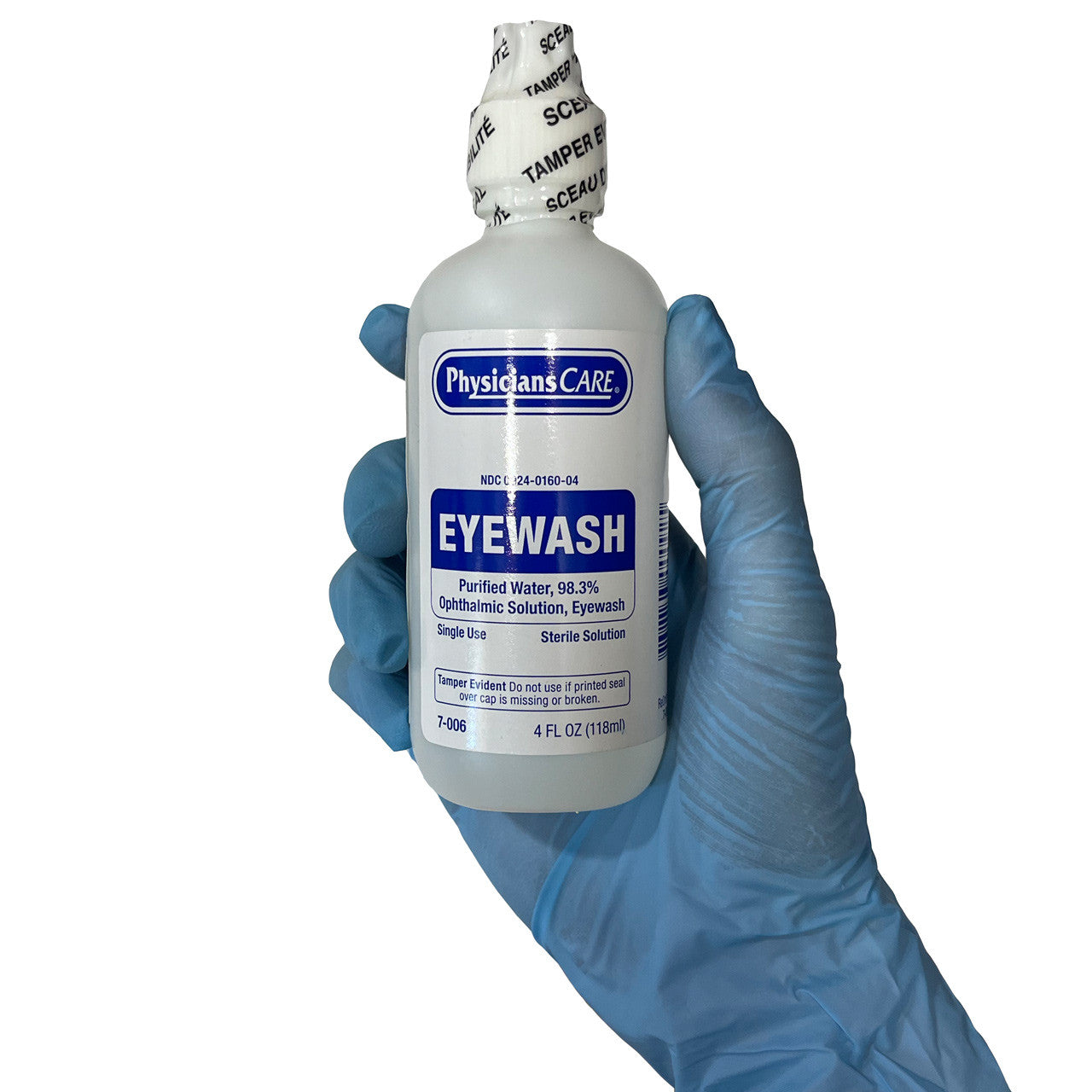 Eyewash, in hand facing front
