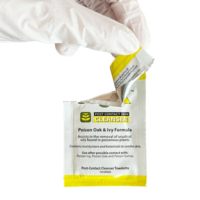 Cleanser Towelette, being opened