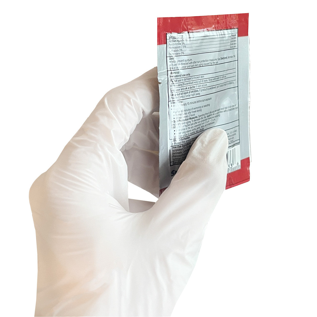 Sunscreen, unit in hand (back)