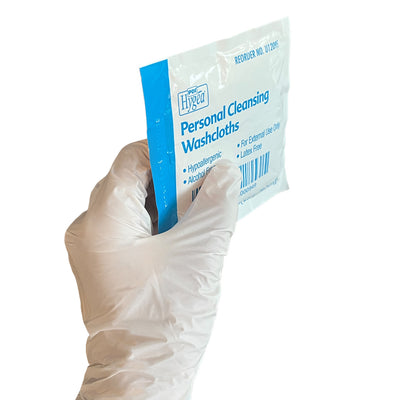 Hygea® Multi-Purpose Washcloths, side in hand