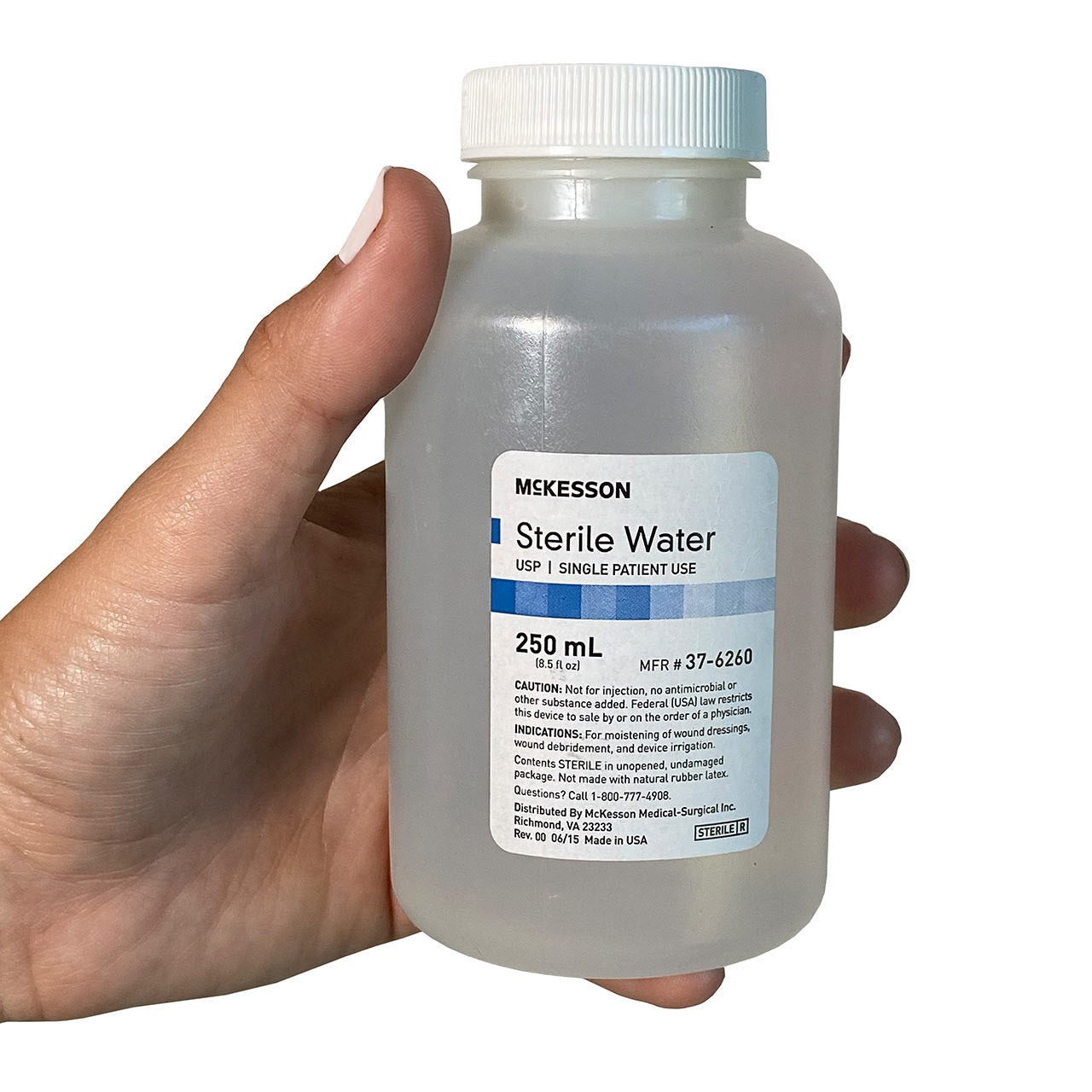 Sterile Water for Irrigation, in hand