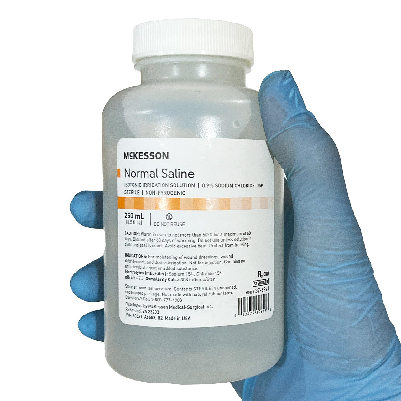 Saline Solution for Irrigation, in hand