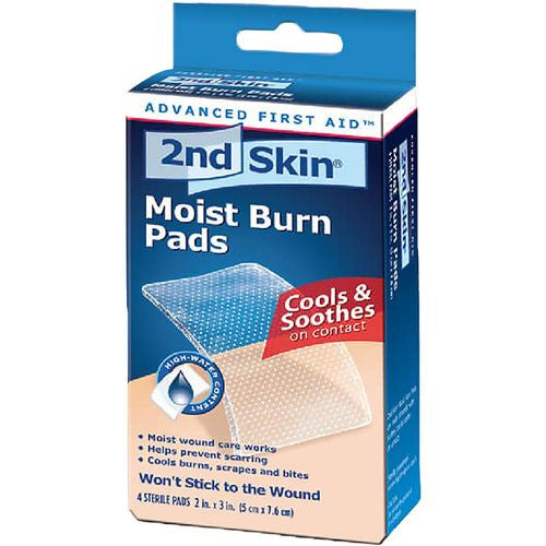 2nd Skin Moist Burn Pads, burn dressing in box
