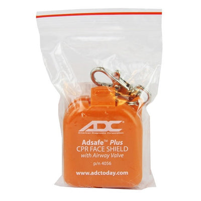 CPR Face Shield Key Chain, in packaging