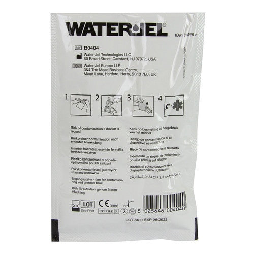 Burn Dressing, back of packaging