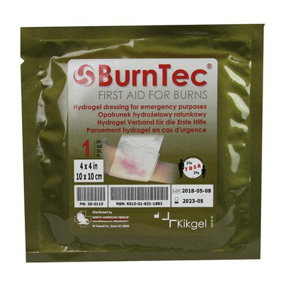 4" x 4" BurnTec® Dressing, front of packaging