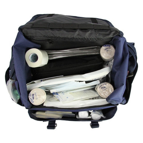 CBP First Responder Medical Bag by rescue essentials, showing bag looking inside from top