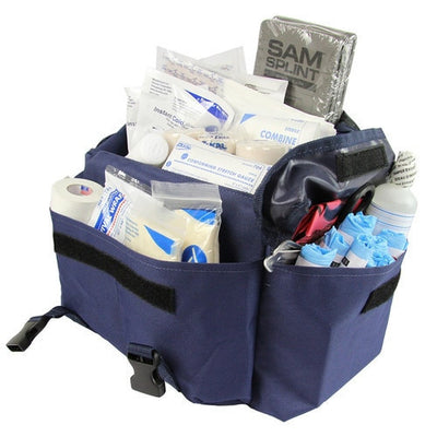 CBP First Responder Medical Bag by rescue essentials, overstuffed with gear