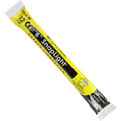 Cyalume 6" Light Sticks, yellow in packaging