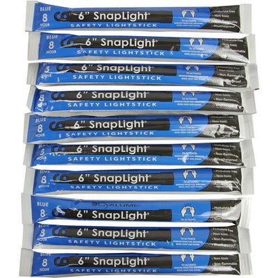 Cyalume 6" Light Sticks, 10 blue sticks