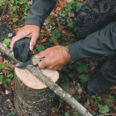 Kotu Tanto Knife, 3" Blade, In Action