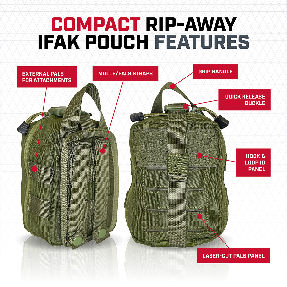 Rescue Essentials Compact Rip-Away IFAK Pouch, Gen 2