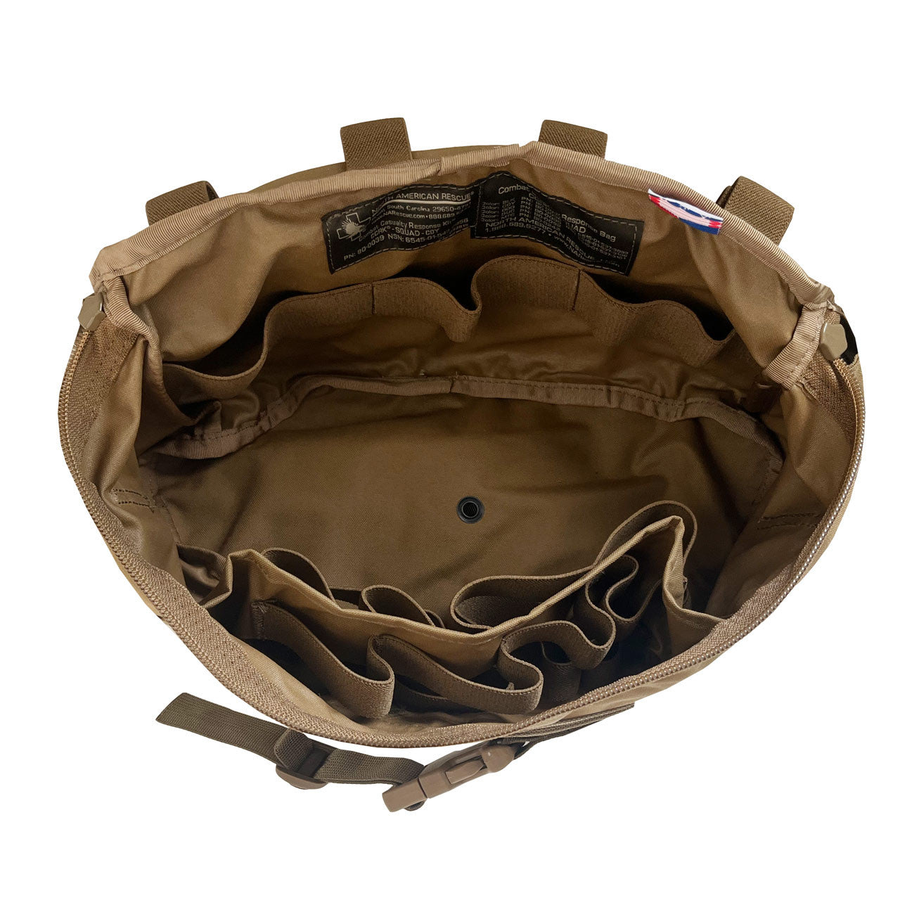 NAR Squad Bag, coyote tan, open