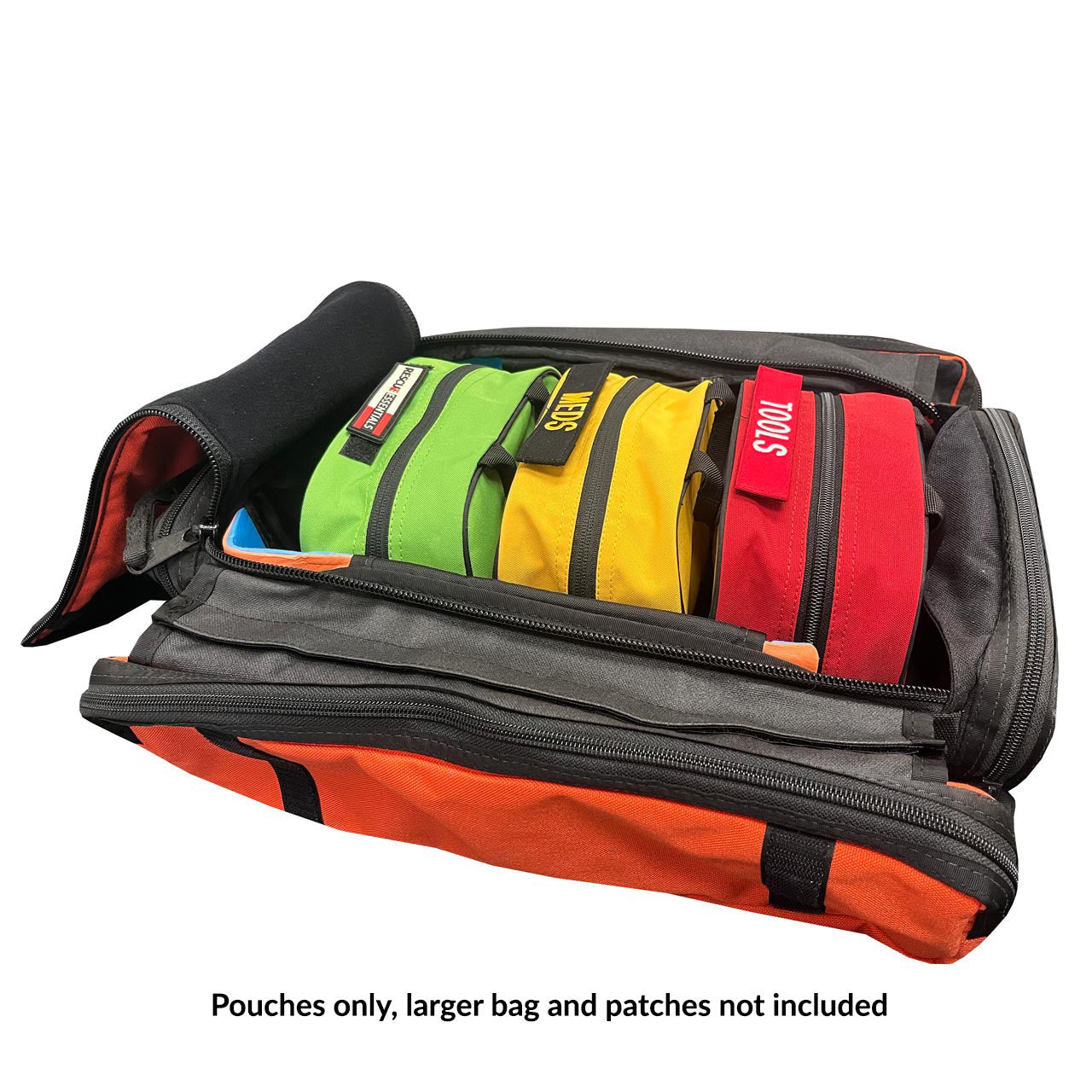 Color Coded Accessory/Organizer Bags within Trauma Backpack