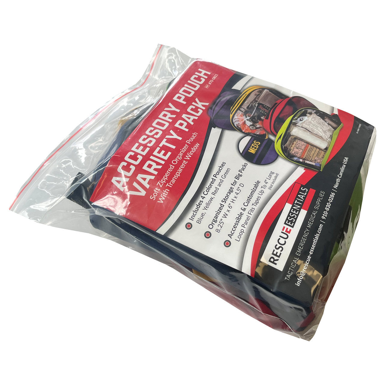 Color Coded Accessory/Organizer Bags in packaging