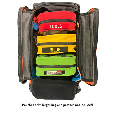 Color Coded Accessory/Organizer Bags within Trauma Backpack