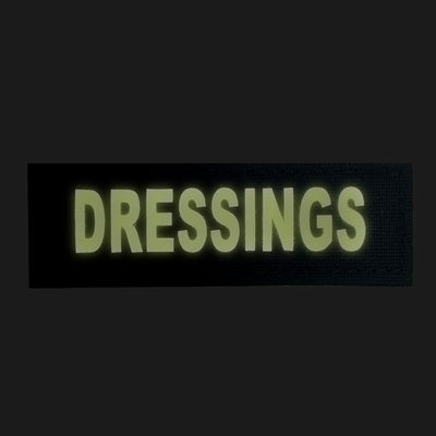 Name Tapes, Black w/ Glow, 1" x 3"