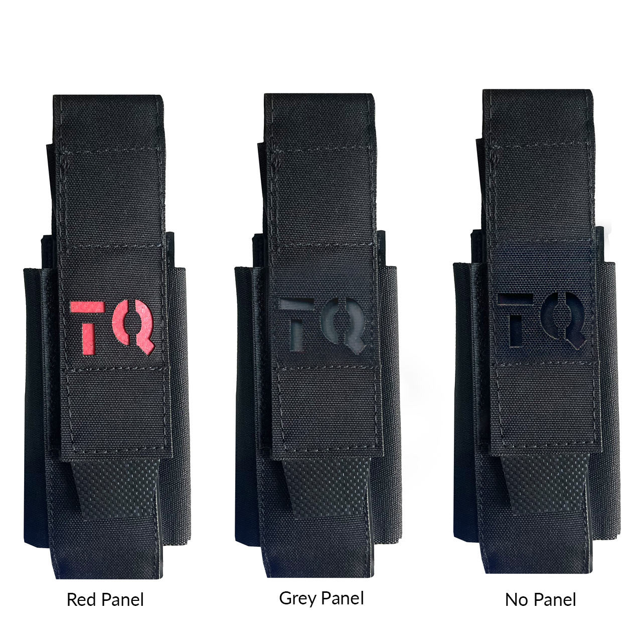 Black Universal Tourniquet Holder Gen2- Showing all panel options 