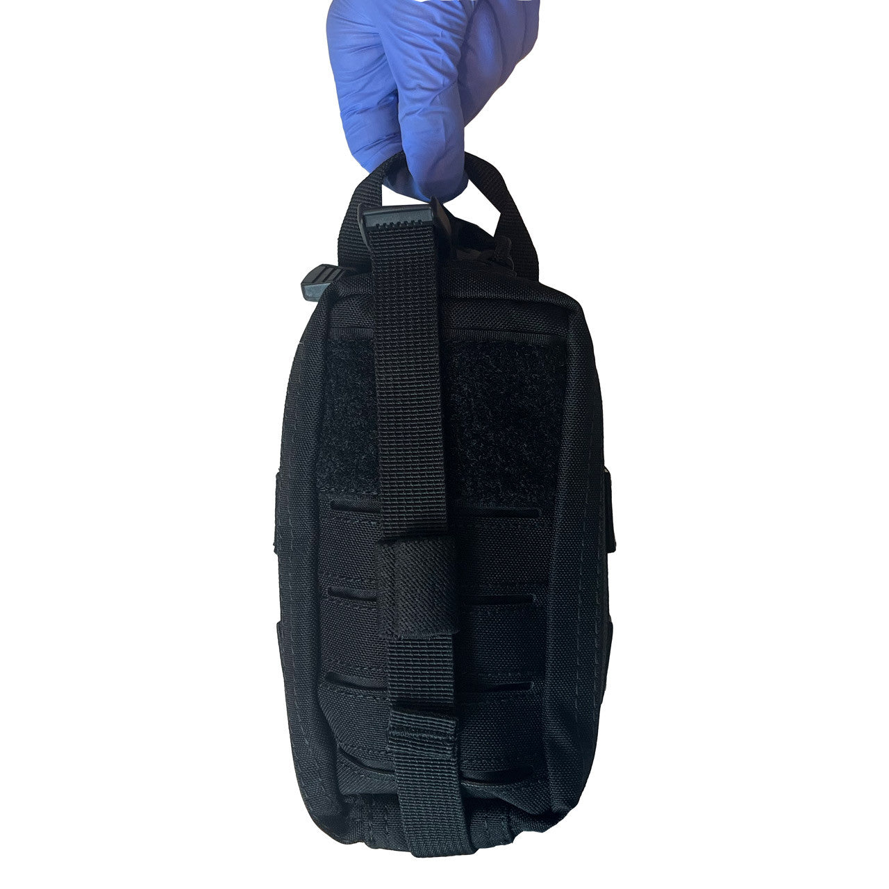 Mini Rip-Away IFAK Pouch, Black -Being carried