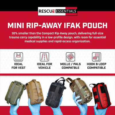 Rescue Essentials Mini Rip-Away IFAK Pouch