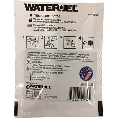 Burn Dressing, back of packaging