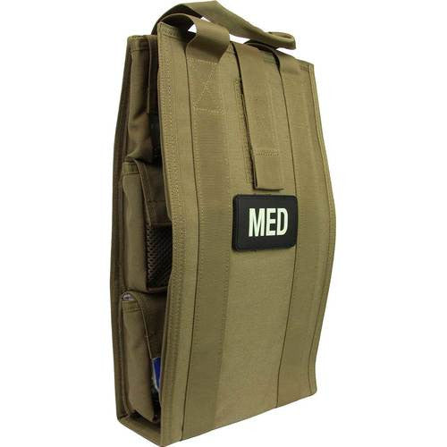 Medical Pack Insert by rescue essentials in OD Green closed, side view