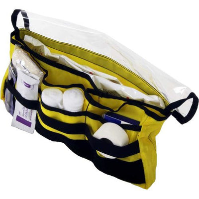 Yellow Divided Organizer Pocket, with contents (not included)